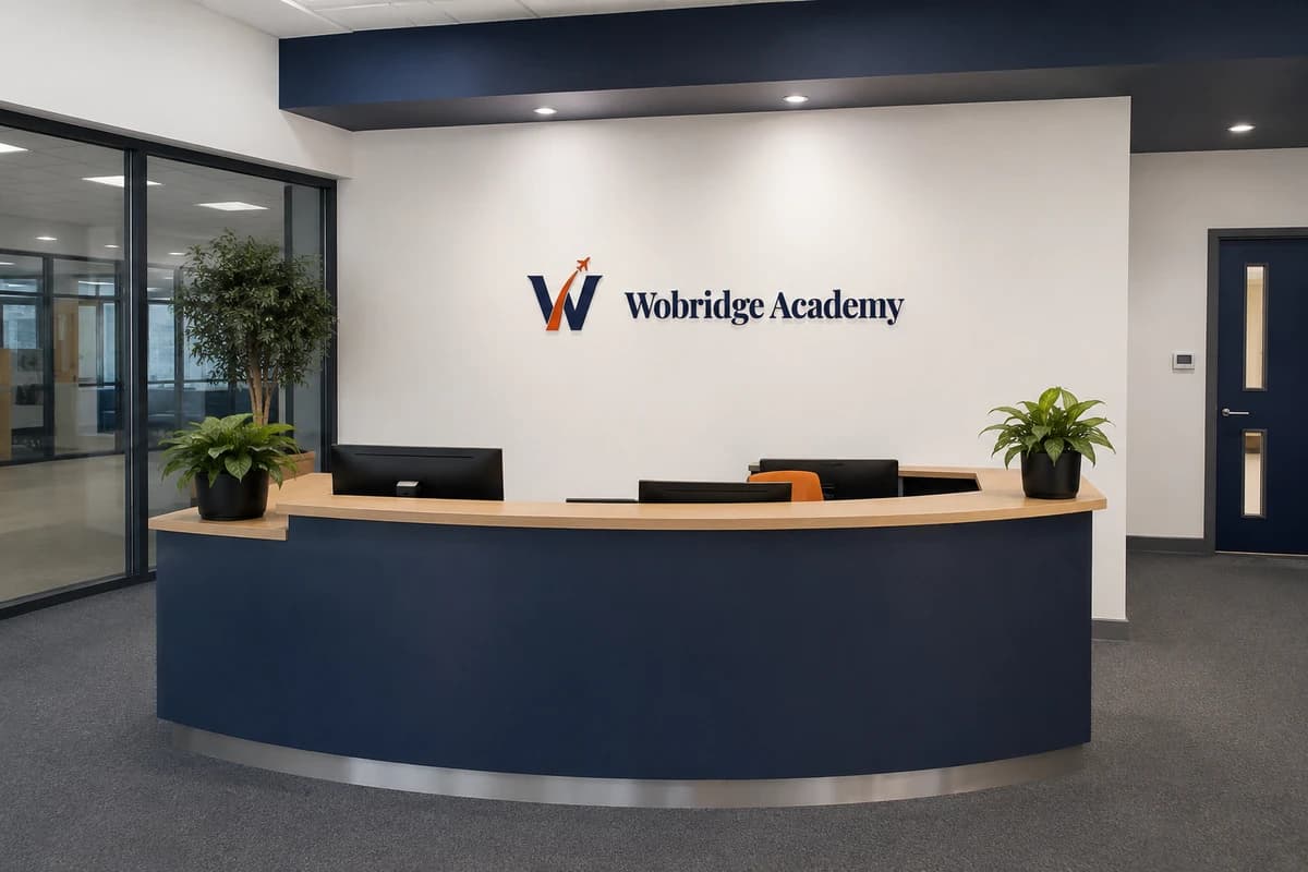 Khu vực nhận diện thương hiệu Wobridge Academy