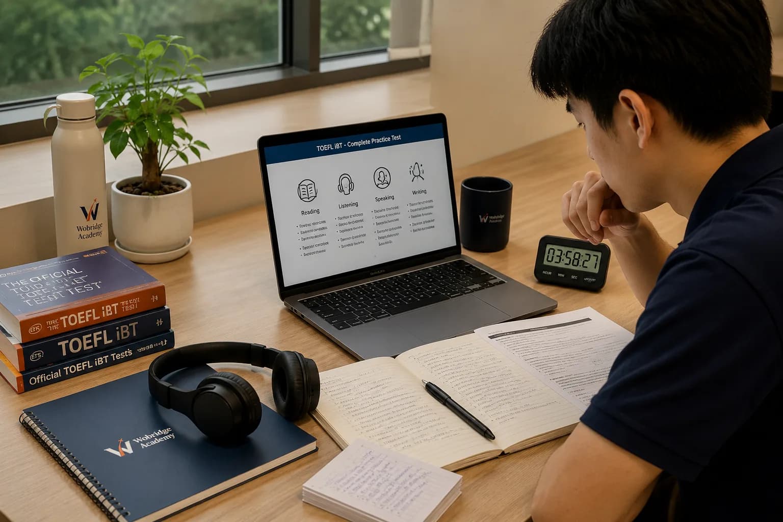 Học viên khóa TOEFL Advanced làm trọn đề trong đúng thời lượng của đề thi thật