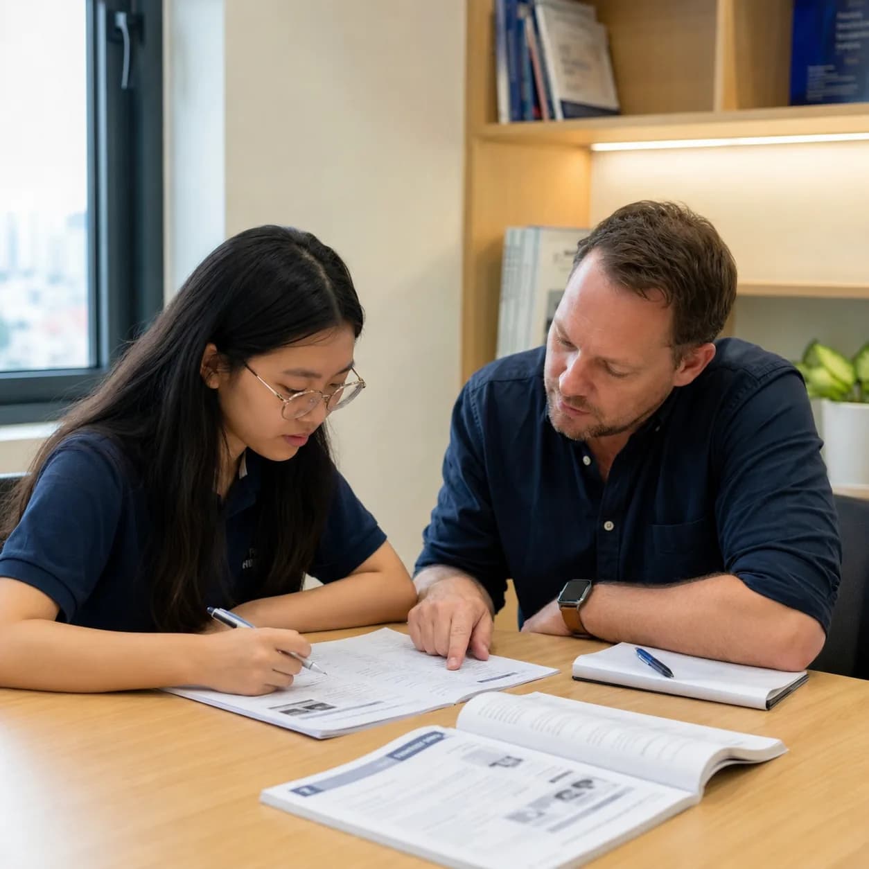 Buổi học kèm 1:1 của khóa TOEIC tại Wobridge Academy