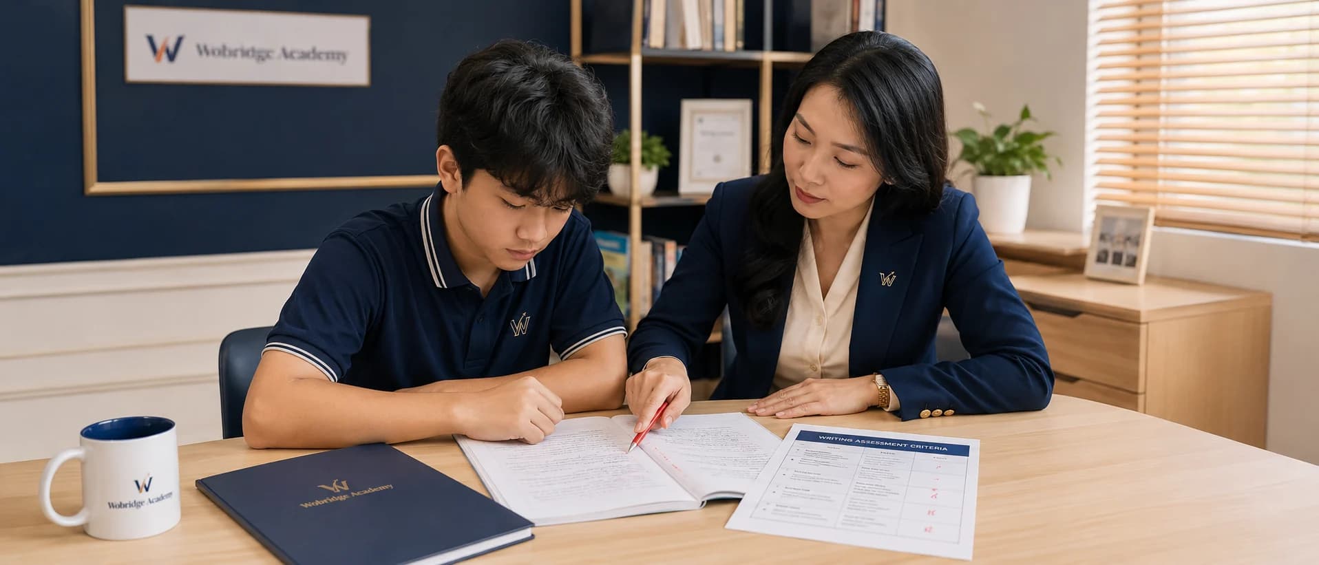 Giáo viên chữa bài viết theo từng tiêu chí chấm